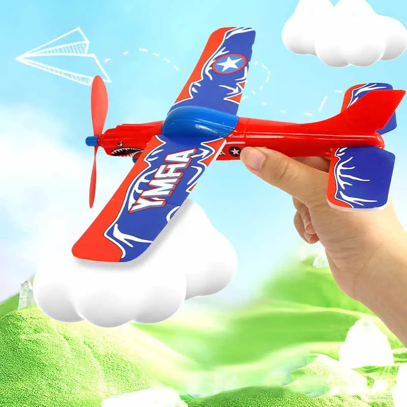 

Kids Outdoor Sports Toys Creative Airplane Clockwork Throwing Flying Toys Simulation Eagle Birdie Dragon Throwing Flying Toys