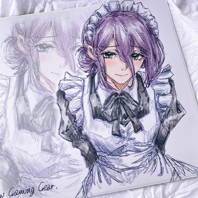 1waw Reze Chainasaw Man Gaming Mouse Pad Mouse Pad Smooth Control Fine Surface Lock Edge Fps Cs Valorant Pc Desktop Accessories