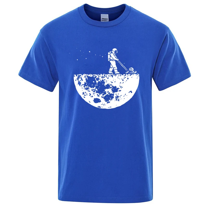 Summer Men T-shirt High Quality Cotton Blend Funny Lunar Cleaner Printing Casual Cool Loose O-neck Male Soft Tshirt Hip Hop Tees image 3