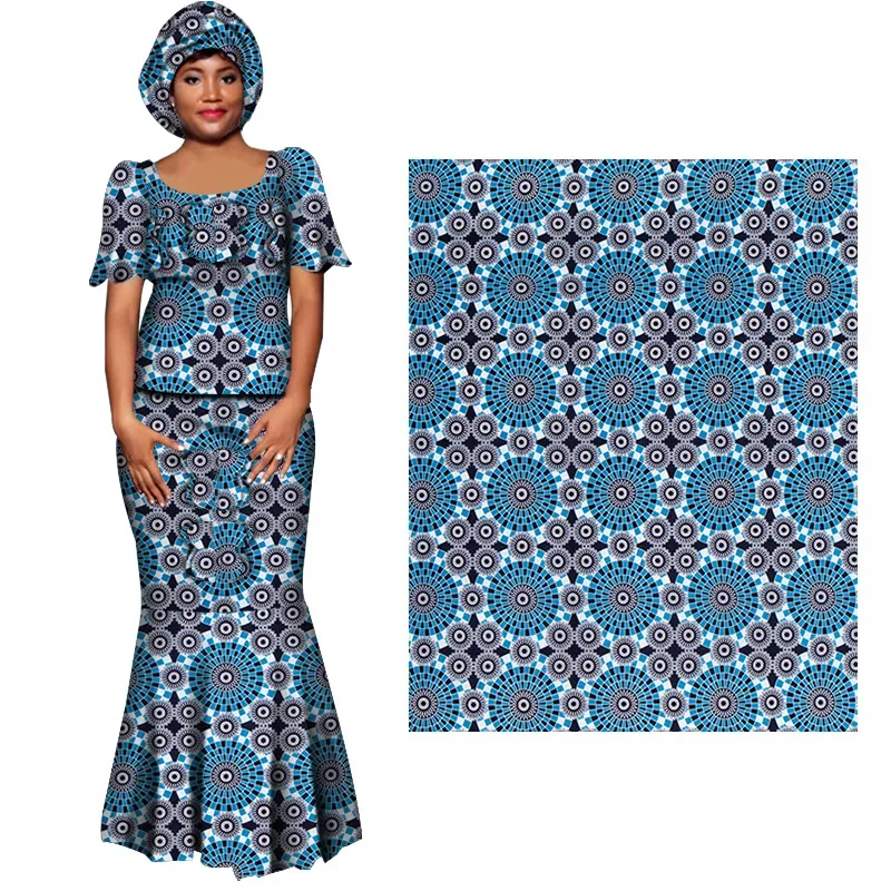 Afrikanische ethnische Geometrie gedruckt Polyester reines Baumwoll material Patchwork Nähen Quilten Stoffe Handarbeit Pagne afrikanisch