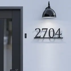 House Numbers for Outside Personalized Custom Metal Address Signs Large Number Plaque with Floating Screw Kit Wall Door Plate