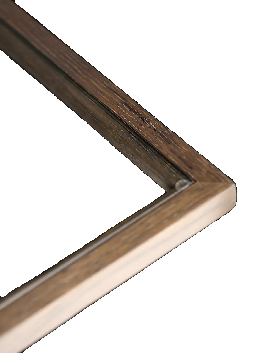 طراز فرنسي، وابي سابي عتيق، وزجاج بلوط، وحقيبة عرض