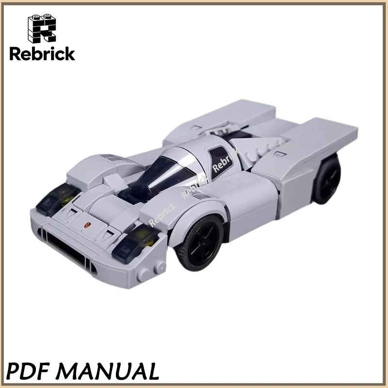 

917KH Street Car MOC Blocks Set, Retro Le Mans Race Vehicle Building Kit For Hobby Enthusiasts