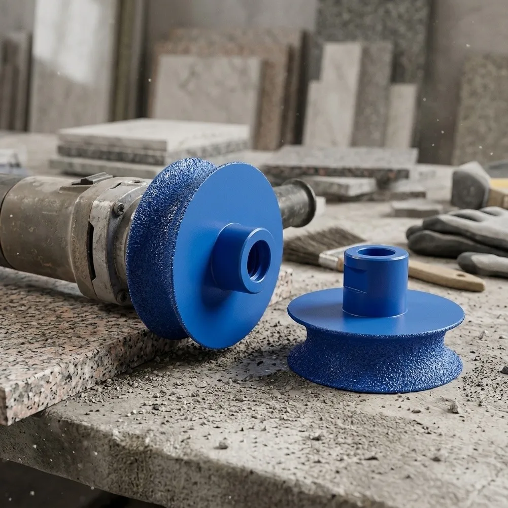 Marble Chamfering Tool Stone Grinding Wheel Semi-circular Profile Design Anti-vibration Technology Low Noise Operation