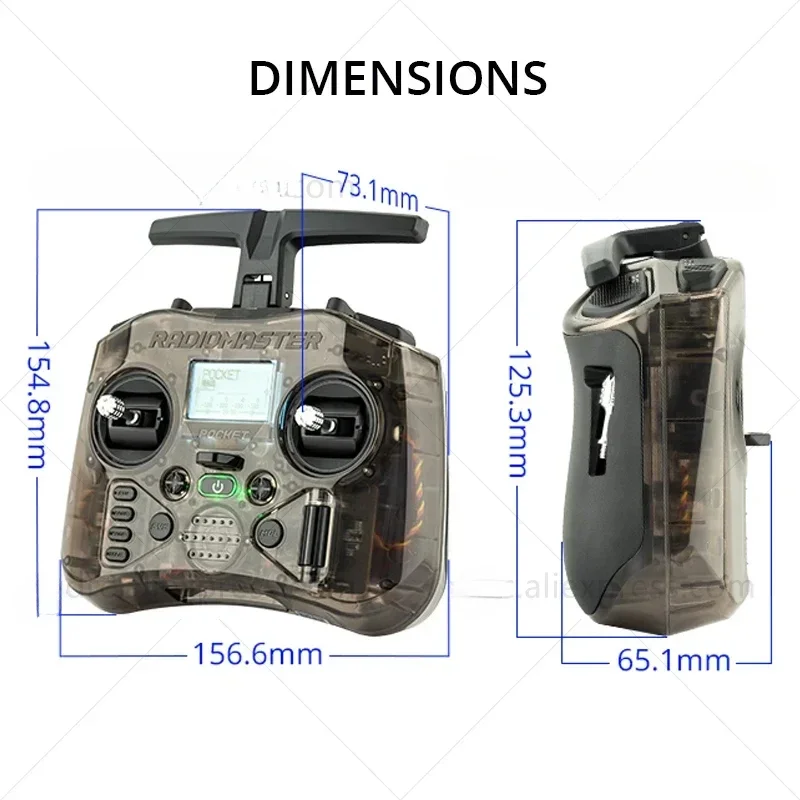 Radiomaster Pocket Radio ELRS/CC2500 Remote Control Trim Buttons Portable Lightweight Transmitter For RC FPV Drone