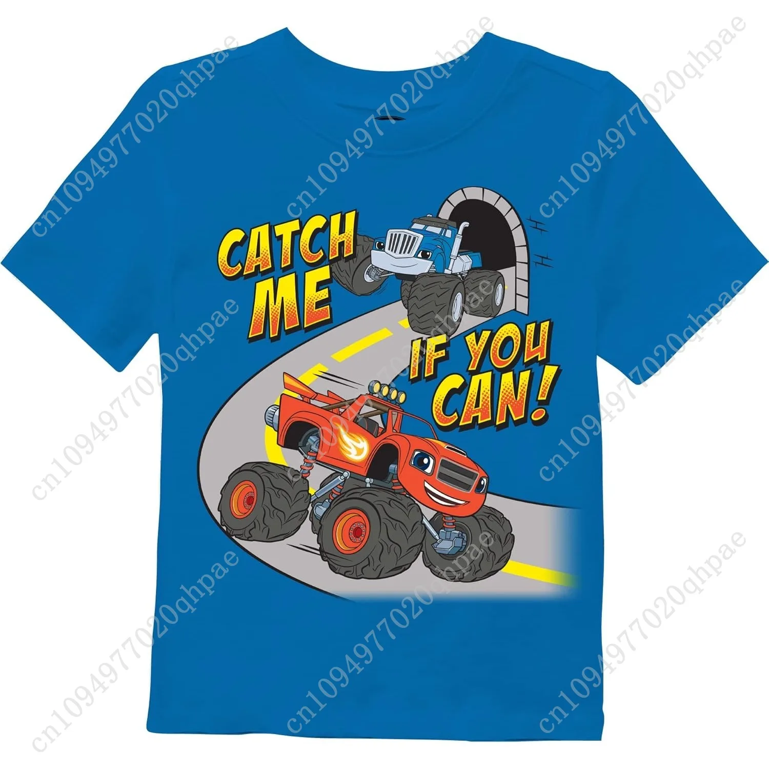 เสื้อยืดแขนสั้นเด็กผู้ชาย Blaze and the Monster Machines โดยนิคเคิลโอดิออน