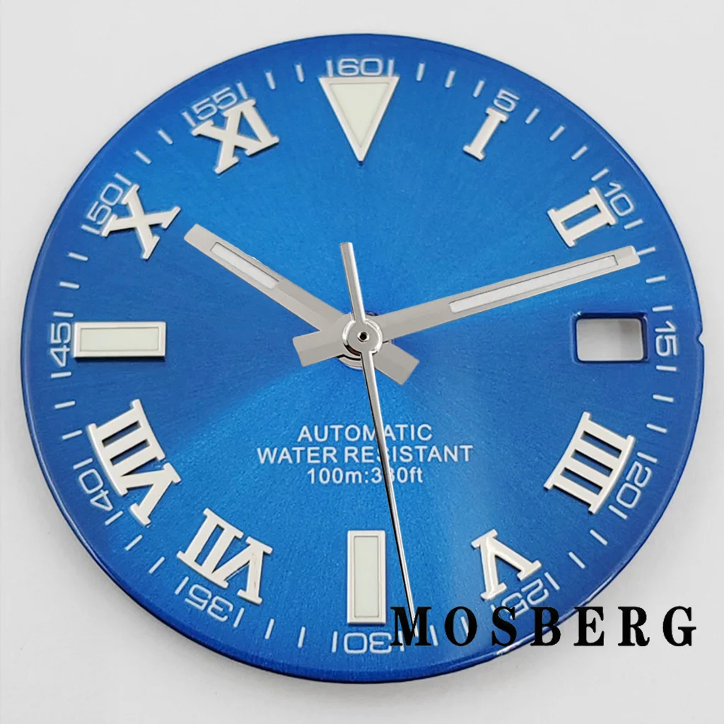 Циферблат часов NH34 NH35 29 мм со стрелками подходит для часов 3,0 часа 3,8 часа, детали автоматического механизма