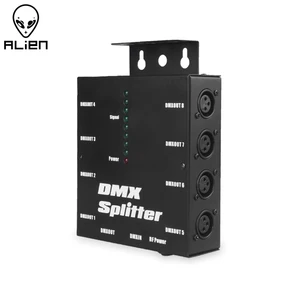 Alien 8 canais de vias isolados 3 pinos dmx 512 divisor óptico amplificador de distribuição para dj discoteca casamento dmx efeito de iluminação de palco 12 principais vendas kit 3 vias som - №9
