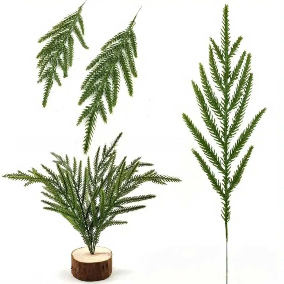 30 قطعة من فروع الصنوبر الشمالية الاصطناعية ذات اللمس الحقيقي - 35 سم سيقان دائمة مزيفة طويلة للديكور الداخلي/الخارجي، ديكور واقعي #3