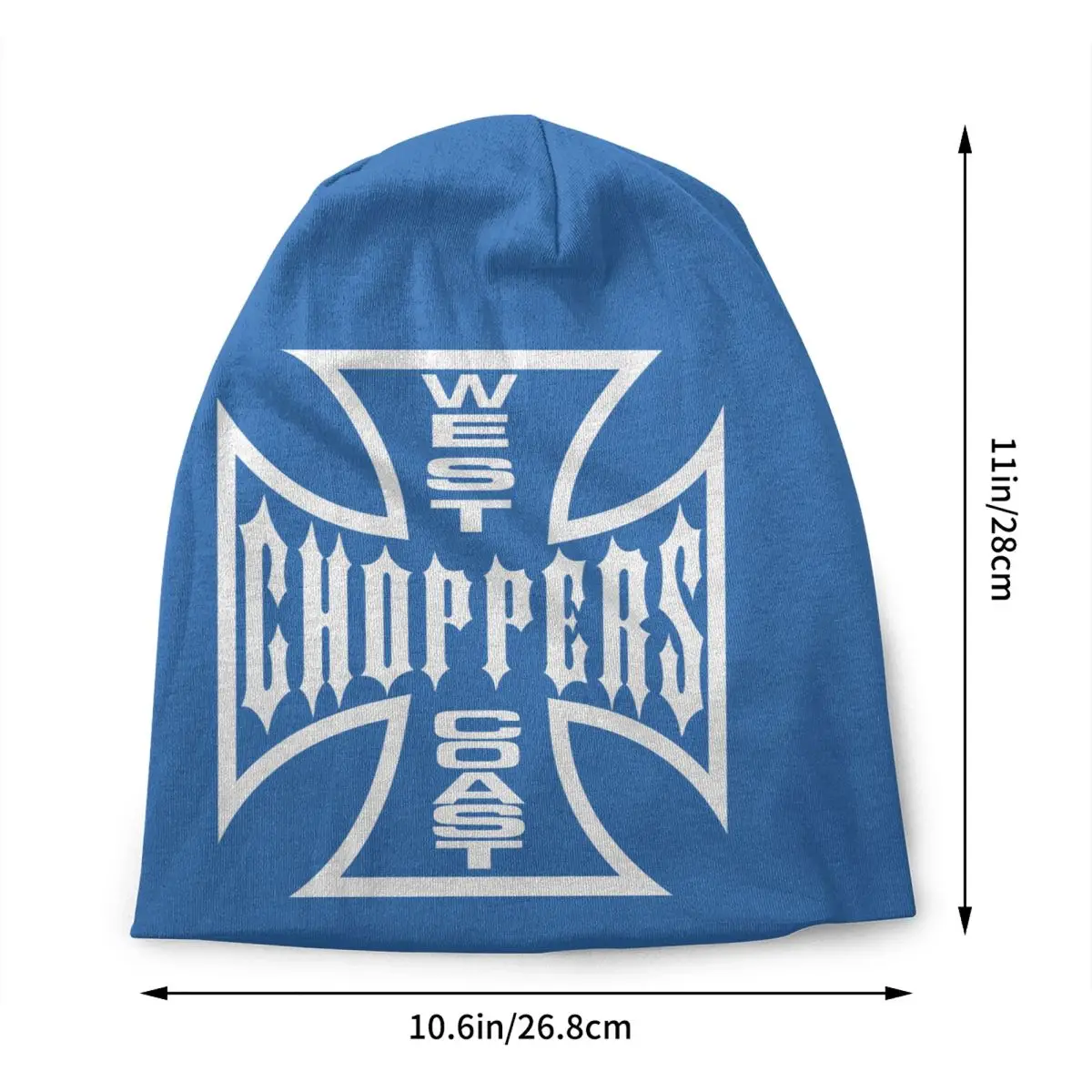 West Coast Iron Cross Choppers Skullies Beanies Caps For Men Women Unisex Trend Winter Warm Knitted Hat Adult Bonnet Hats