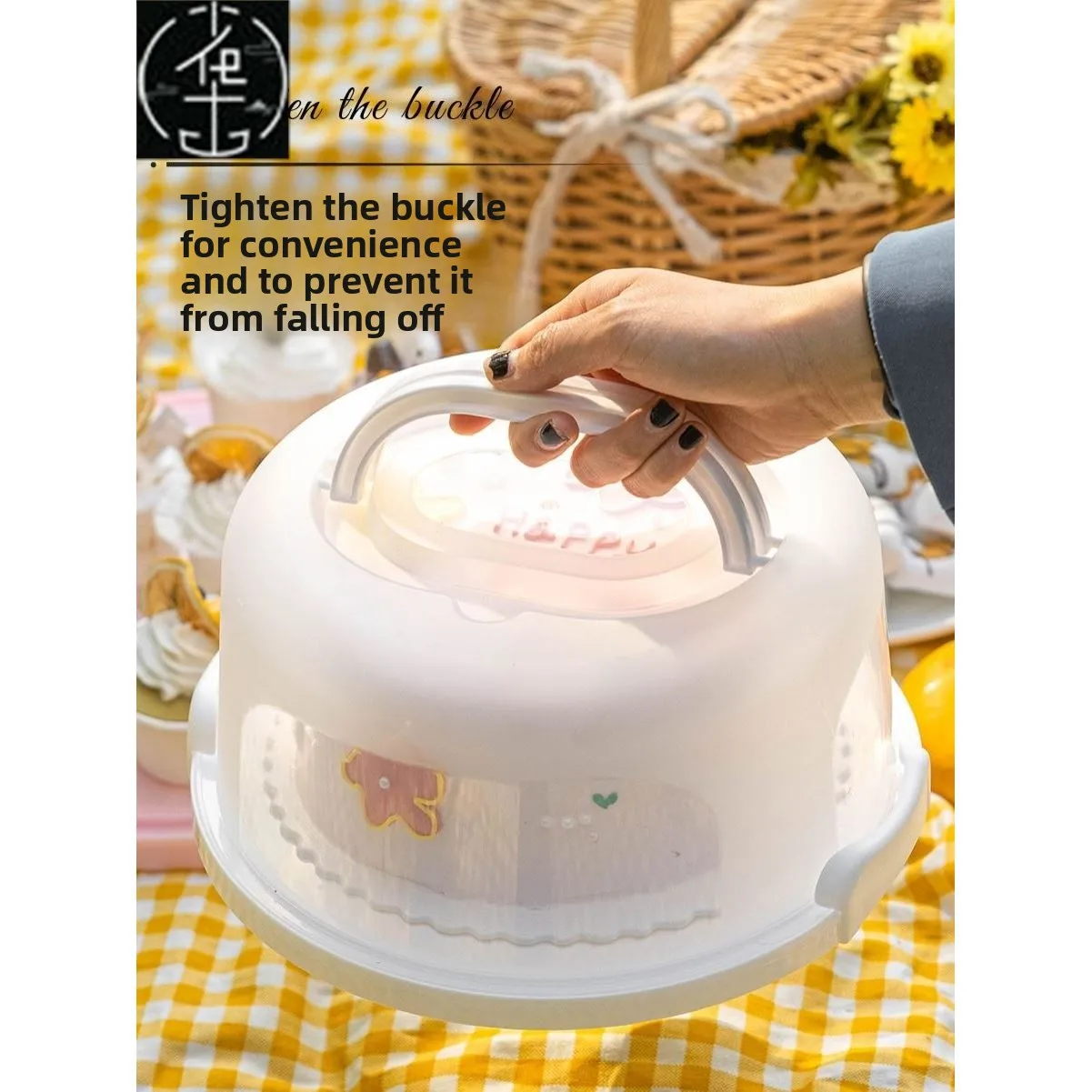 

Прозрачная круглая коробка для торта, прозрачная цилиндрическая коробка с узором H-Line, в юго-восточноазиатском стиле, из полиэстера, с рукавом три четверти, миди-длина.