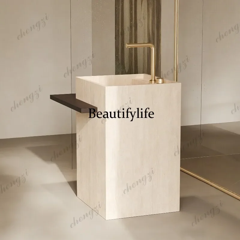 H134 A74 Outdoor courtyard washbasin integrated basin Customized balcony column Floor-to-ceiling washbasin