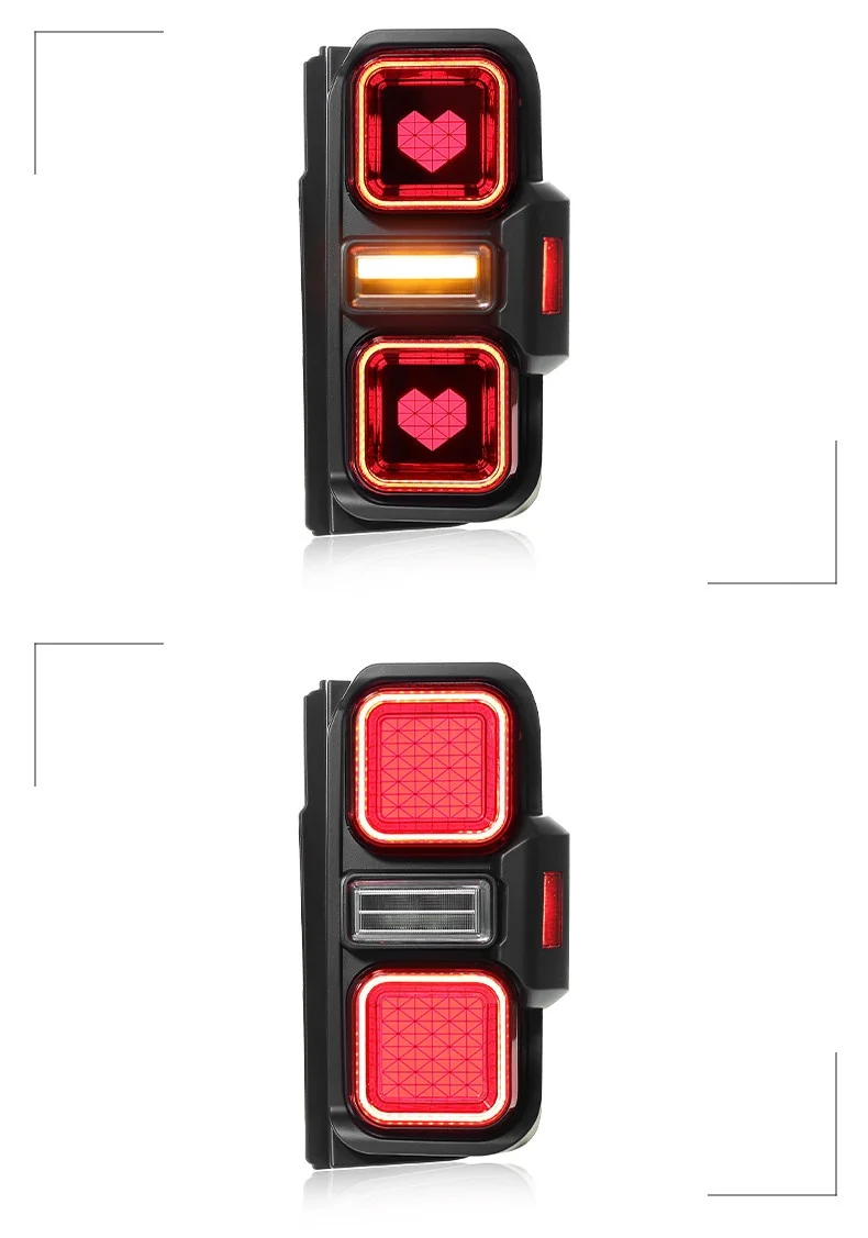 for 20-25 Ford Bronco Modified Taillights with Dynamic Patterns Taillights Brakes Flowing Water and Steering
