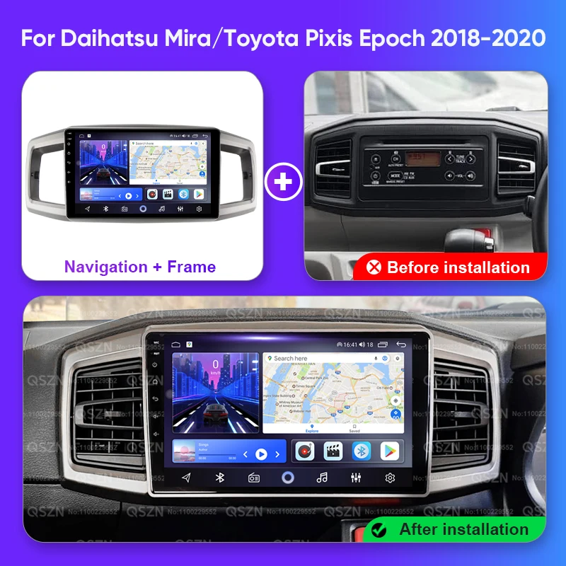 QSZN For DAIHATSU MIRA TOYOTA PIXIS EPOCH 2018 -2020 Android 13
