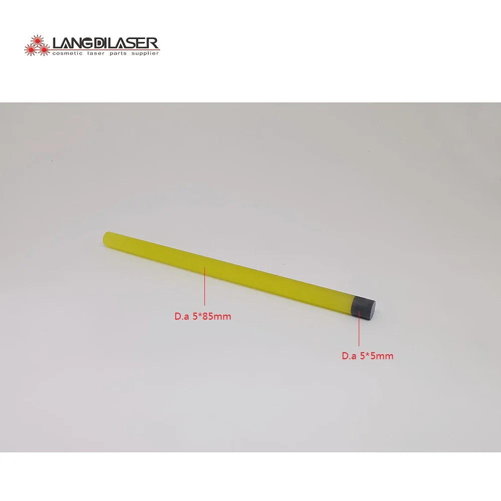 ND:Ce:YAG + Cr4+:YAG Bonding Laser Rod Crystal With Dimension Diameter 5*(85+5)mm