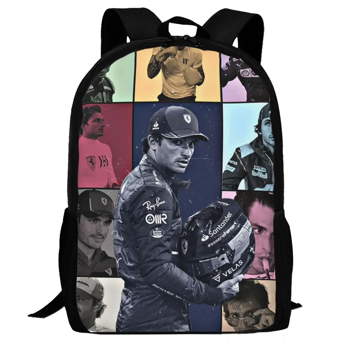 

Carlos Sainz Eras Tour 2025 Backpack Daypack Large Capacity Boys Girls BookBag School Bag Shoulder Bags for Men Women