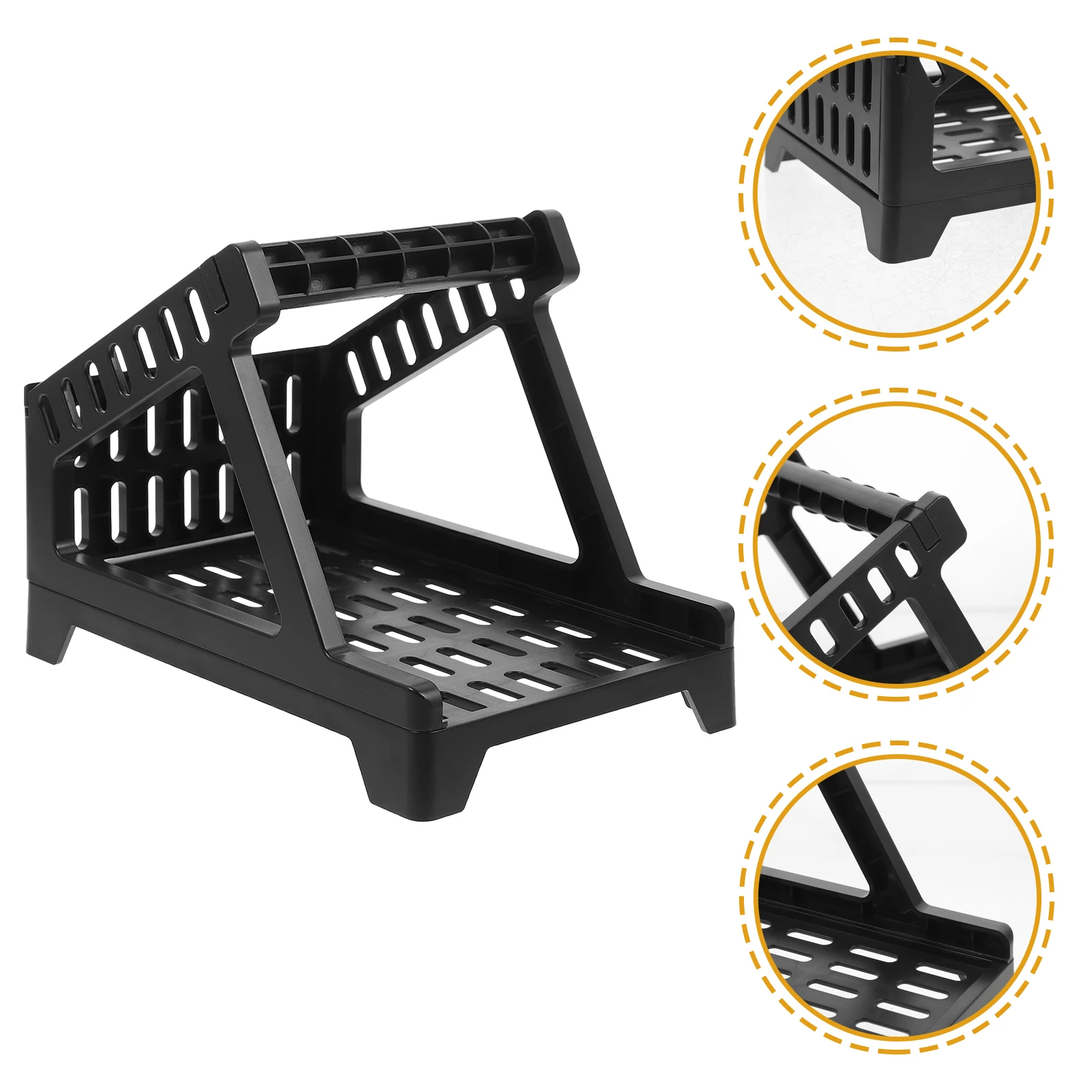 External Shipping Holder Thickened Abs Desktop Label Roll Organizer Space-Saving Cable Management Tray Plastic Sticker