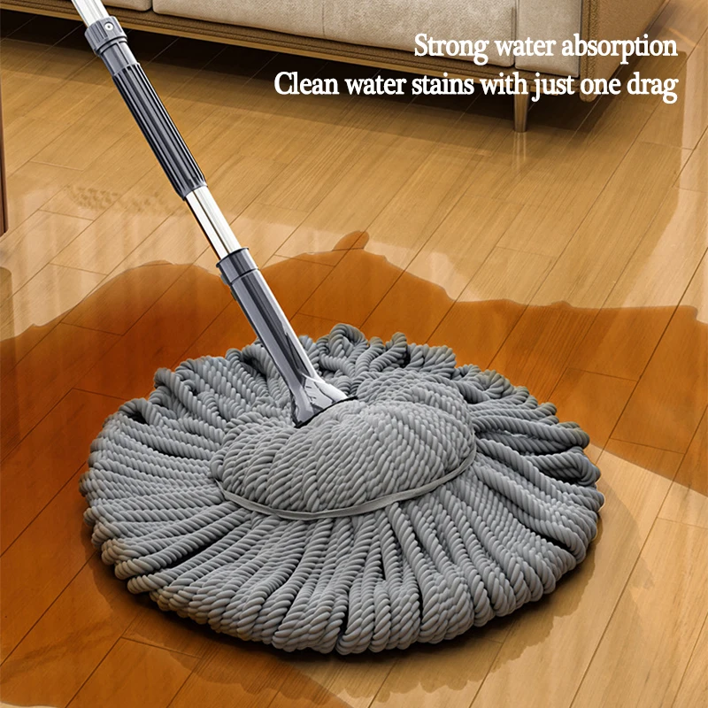 Easy Replacable 360 Degree Self-Winning Rotary Mop Smart Windows House Tiles Wash Floors Cloth Cleaning Children Sweeping Mop