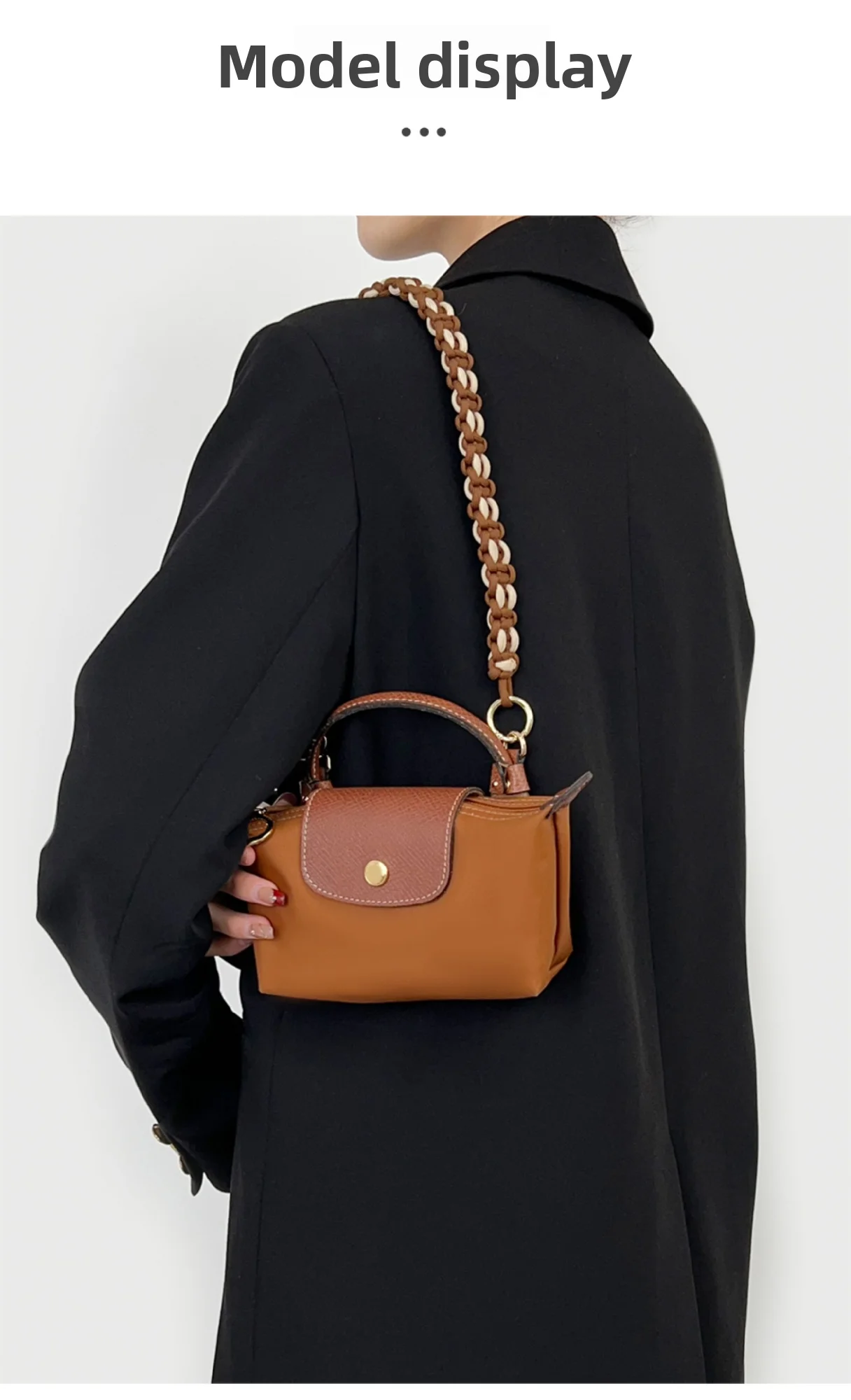 Woven Bag Shoulder Strap For LongchampS Hand Knitting Soft Texture Durable Fashion Good Quality Bag Modification Bag Accessories