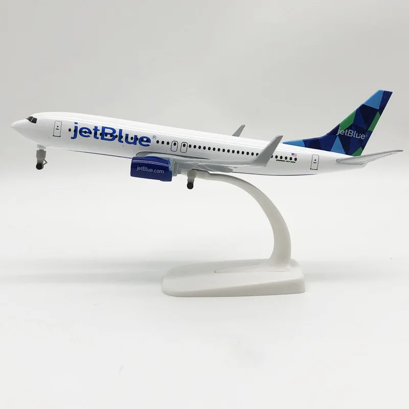 دييكاست 20 سنتيمتر 1/400 B737 المعادن الولايات المتحدة الأمريكية الهواء جيت الأزرق JetBlue الطائرات سبيكة طيران طائرة نموذج طائرة أطقم منمذجة لعبة