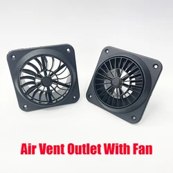 60mm 75mm 90mm Diesel Heater Conditioner Duct Air Vent Outlet With Fan Black For Webasto Car Truck Camper VAN