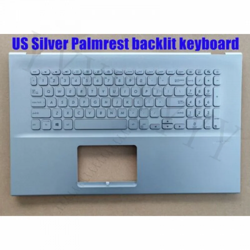 

Клавиатура QQ US Silver с подсветкой для рук для Asus X712 A712 F712 K712 M712 R712 S712