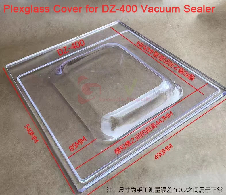 Transparent Plexiglass Cover for Vacuum Sealer DZ-400/500 Spare Parts Accessories Cap Lid