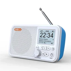 C10 Radio 2.4 inch LCD Screen Alarm Clock Radio DAB DAB+ FM BT MP3 Player Portable Radio Broadcasting Radio Supports TF Card