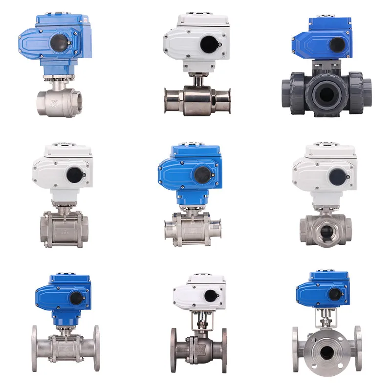 O Type DN25/32/50 24V 110V Ac Flange Water Flow Control Rotary Float Electric Motorized Actuator Ball Valve