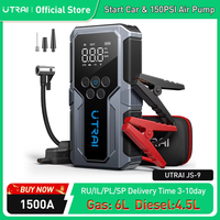 UTRAI 150PSI Air Pump Car Battery Emergency Boosters 1500A Car Jump Starter Power Bank Portable  Starting Device Car Starter New