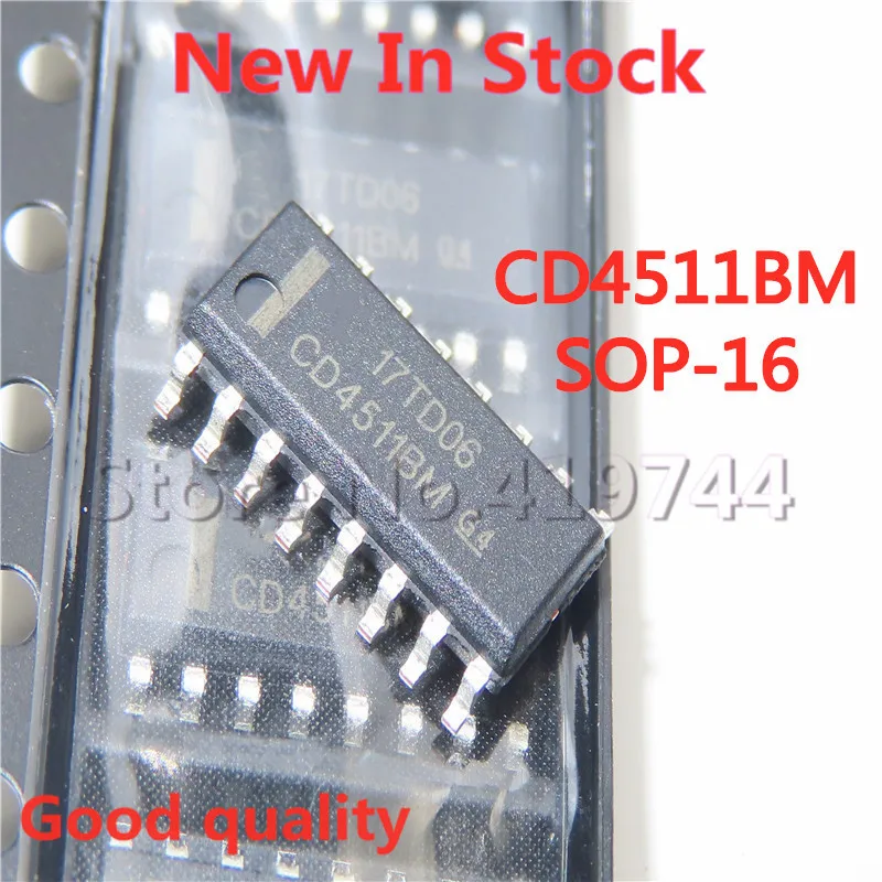 10PCS/LOT CD4511BM CD4511 SOP-16 SMD display driver In Stock NEW original IC