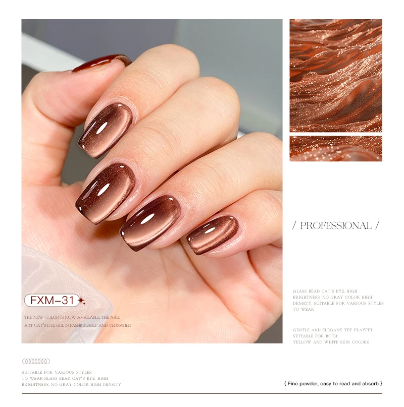 AS 36 Farben Cat Eye Magnetischer Gel-Nagellack, 15 ml, vollständige Abdeckung, Vernis Semi Permanent, super wunderschönes Nagel-Maniküre-Lack-Gel – Detail 7