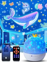 Kids Star Night Light Projector , 360° Rotation Galaxy Starry Sky Projector with Bluetooth Speaker for Bedroom Home Decor Gifts
