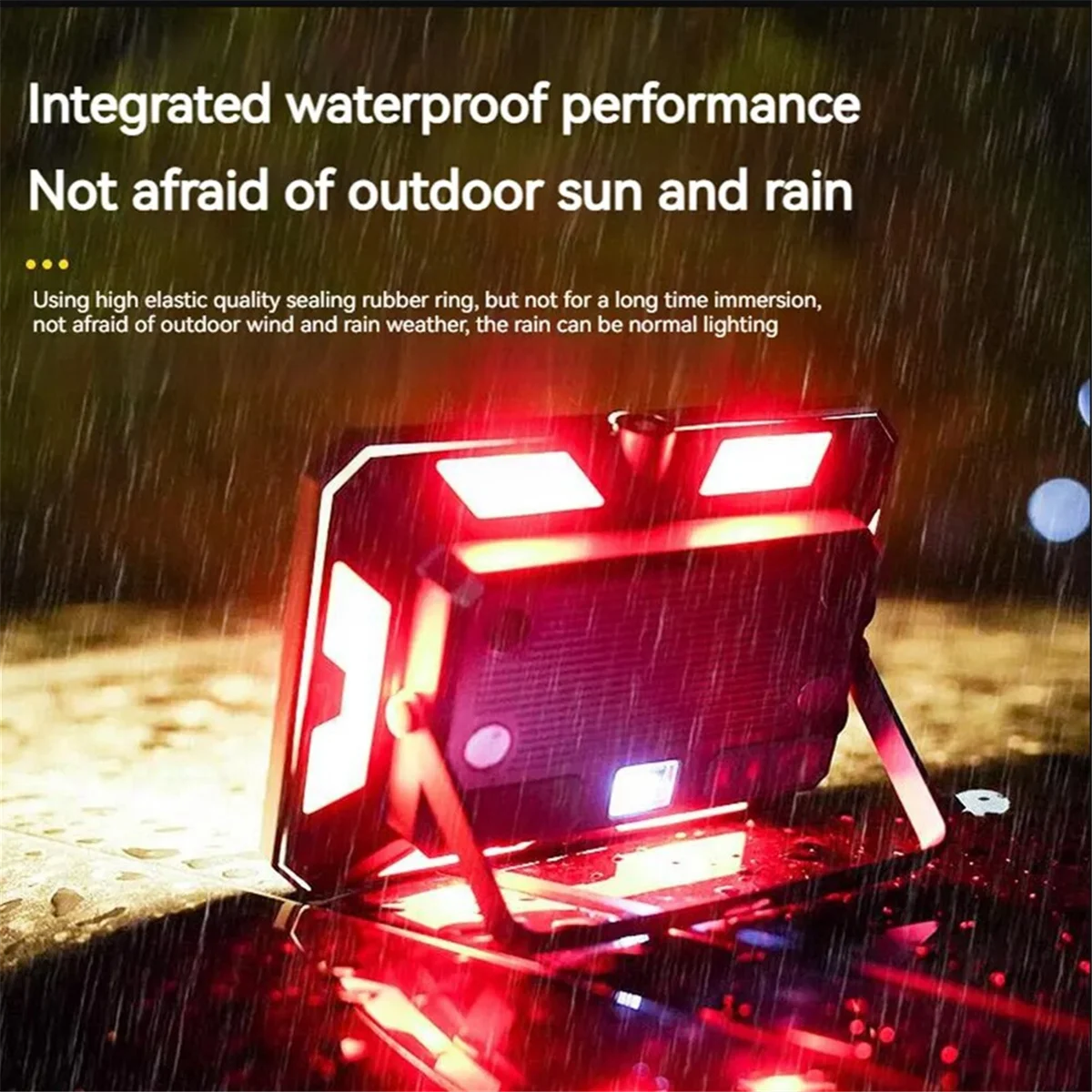 ABZV-Portable LED Camping Tent Light Rechargeable Searchlight Outdoor Emergency Lighting Waterproof Hanging Night Lamp