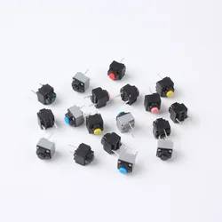 10Pcs - 100Pcs HUANO Six colors Mute Button Switch 6*6*7.3mm quare silent mouse micro can replace rectangle micro switch