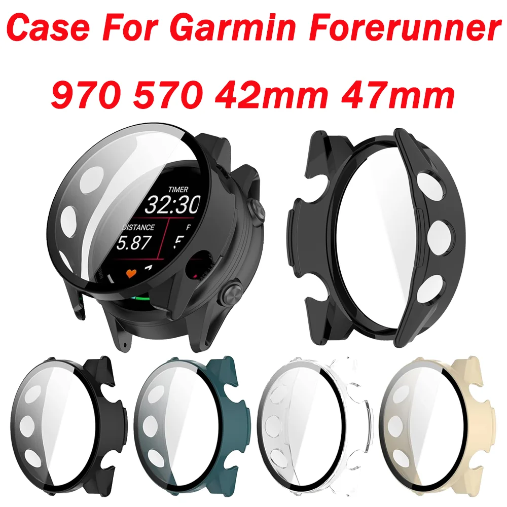 Garmin Forerunner 970, 570, 42mm, 47mm 모델용 시계 케이스, 화면 보호 커버, 하드 PC 케이스, 범퍼