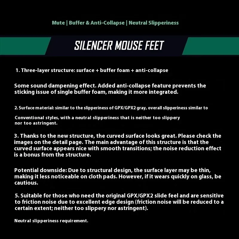Meow Gaming Gear MGG Ultraglide Small Round Dot PTFE Mouse Skates DIY Mice Glide Feet Silence Version Diameter 6.6mm view 5