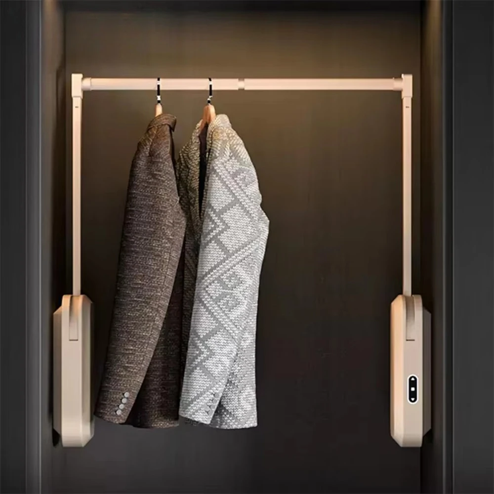 Electric Wardrobe Lift Clothes Hanging Rack Intelligence Pull Down Closet Rod view 5
