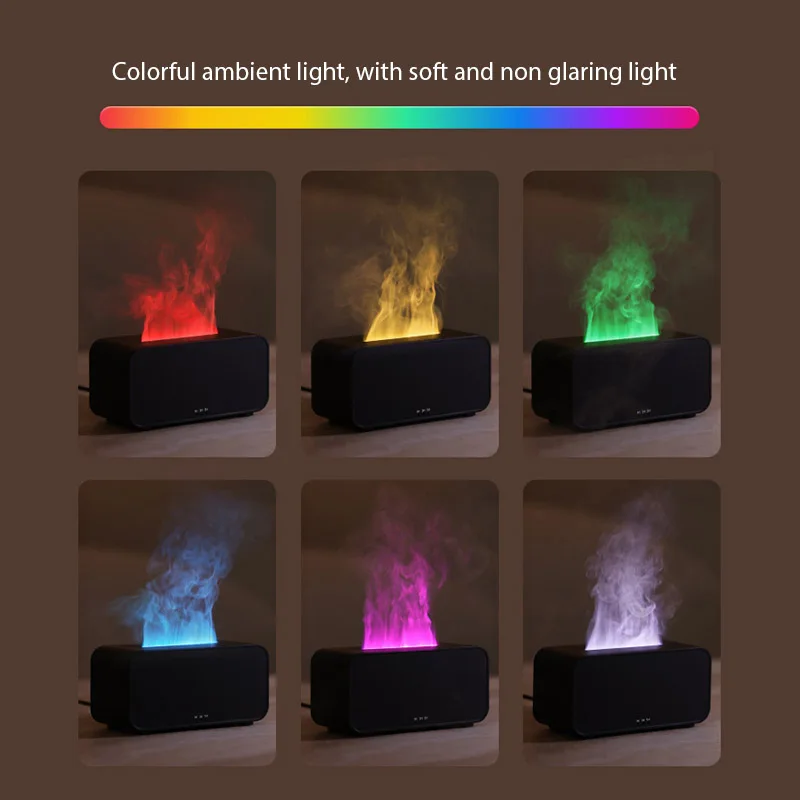 الهواء المرطب الملونة لهب ضوء زيت طبيعي ناشر رائحة USB سطح المكتب المرطب المنزل مكتب العطر ضباب موزع