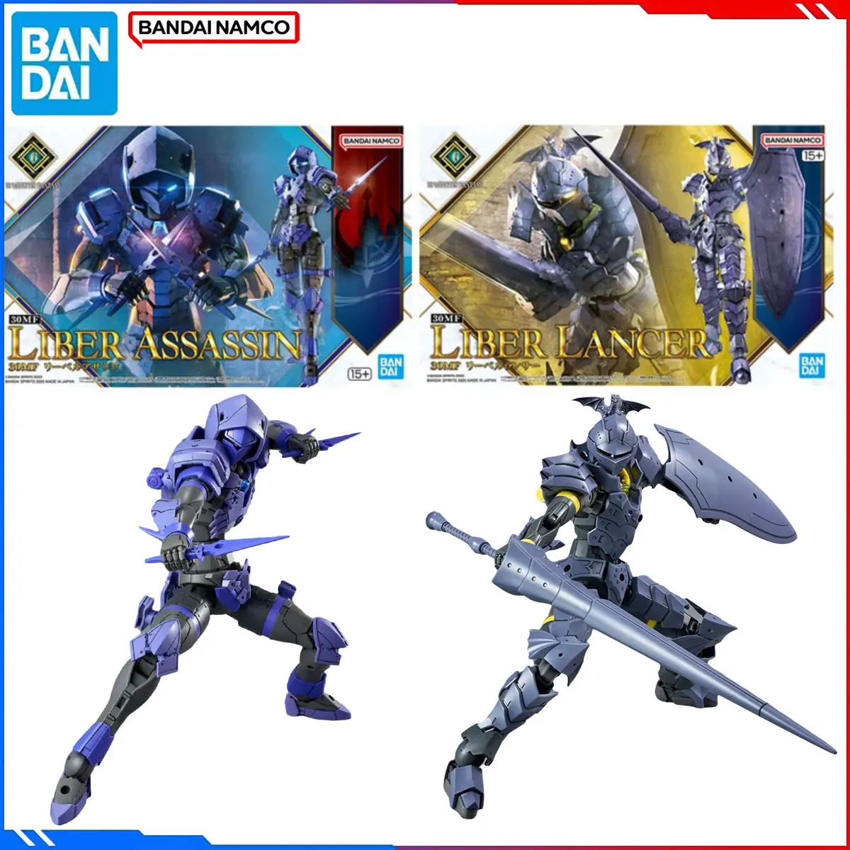 

Genuine Bandai Original 30 Minutes Fantasy Figure Model Kits 30MF Anime Figures Liber Assassin Liber Lancer Action Model Toys