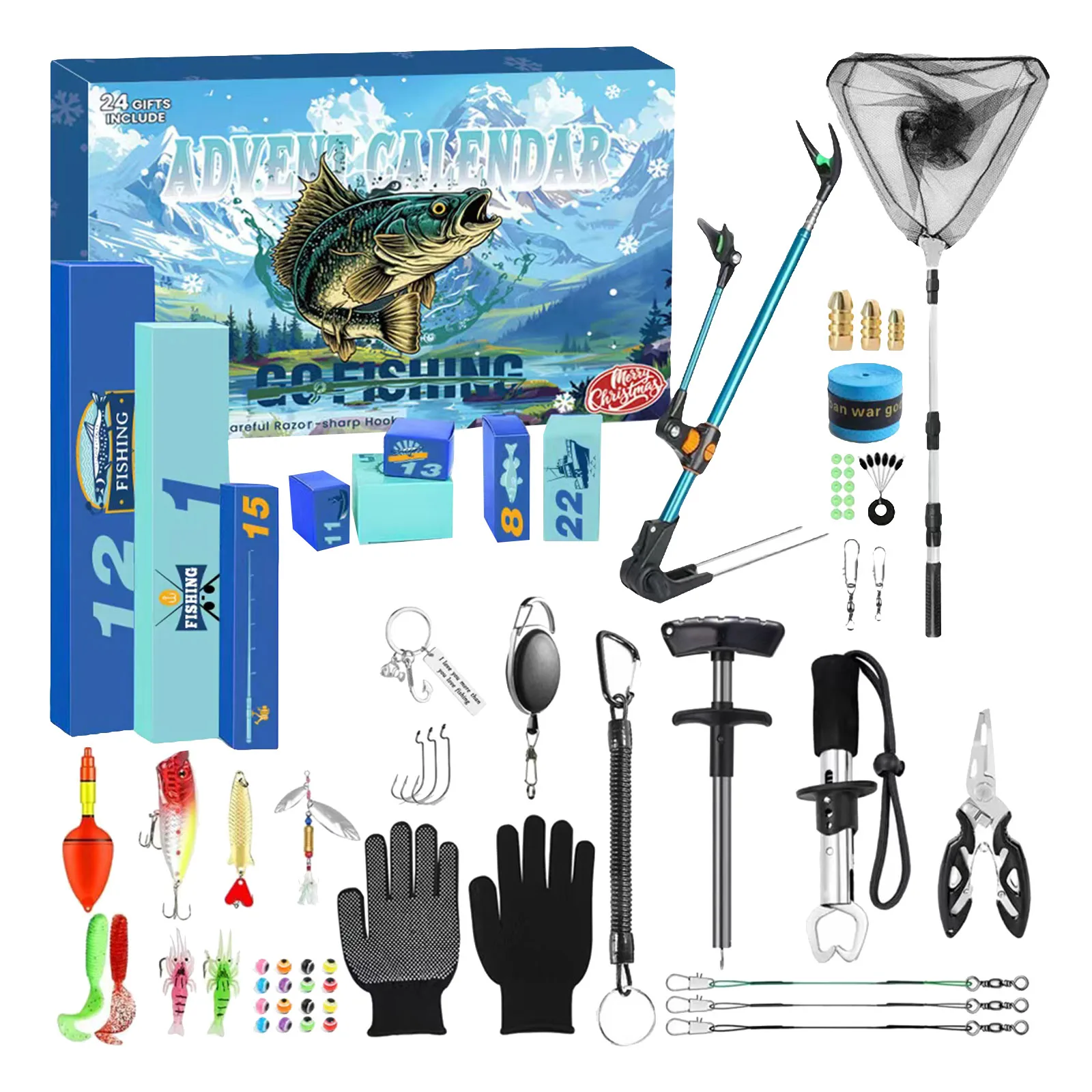 

Автопилот Таймер Секунды 1 шт. Адвент-календарь Рыбалка Рождество Обратный отсчет 24 дня Рыболовный набор для взрослых Часы с таймером для взрослых