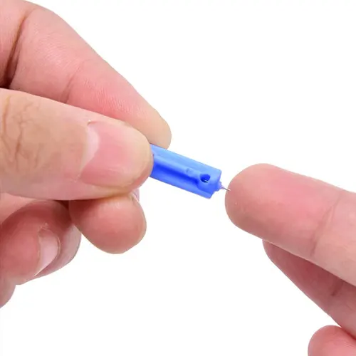 Imagen 2 del producto 50 Uds 28g lanceta de sangre aguja desechable palo de masaje uso para pluma lancetas estériles drenaje de ventilación lanceta de sangre 28g