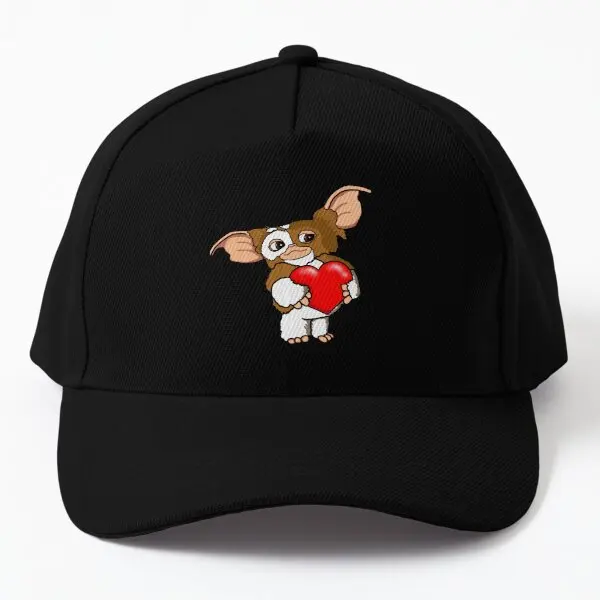 Gizmo With Love Heart  Baseball Cap Hat Solid Color Snapback Printed Spring  Mens Black Casual Outdoor Czapka Summer Sport Sun