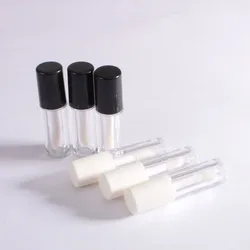 Plastic Mini Round 1ml Empty Lip Gloss Tubes with Wand Rod Container DIY Bottles Used for Filling Lipgloss Glaze Container Tube