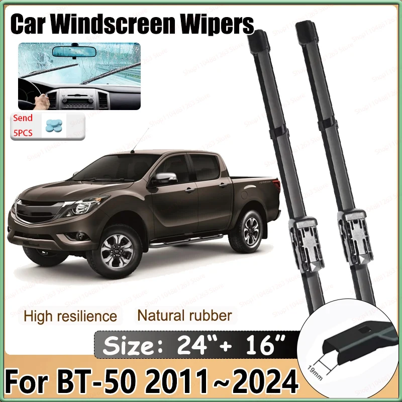 

Front Wiper Blades For Mazda BT-50 UP UR TF 2011~2023 2024 Front Windshield Wiper Blades, Car Windshield Accessories