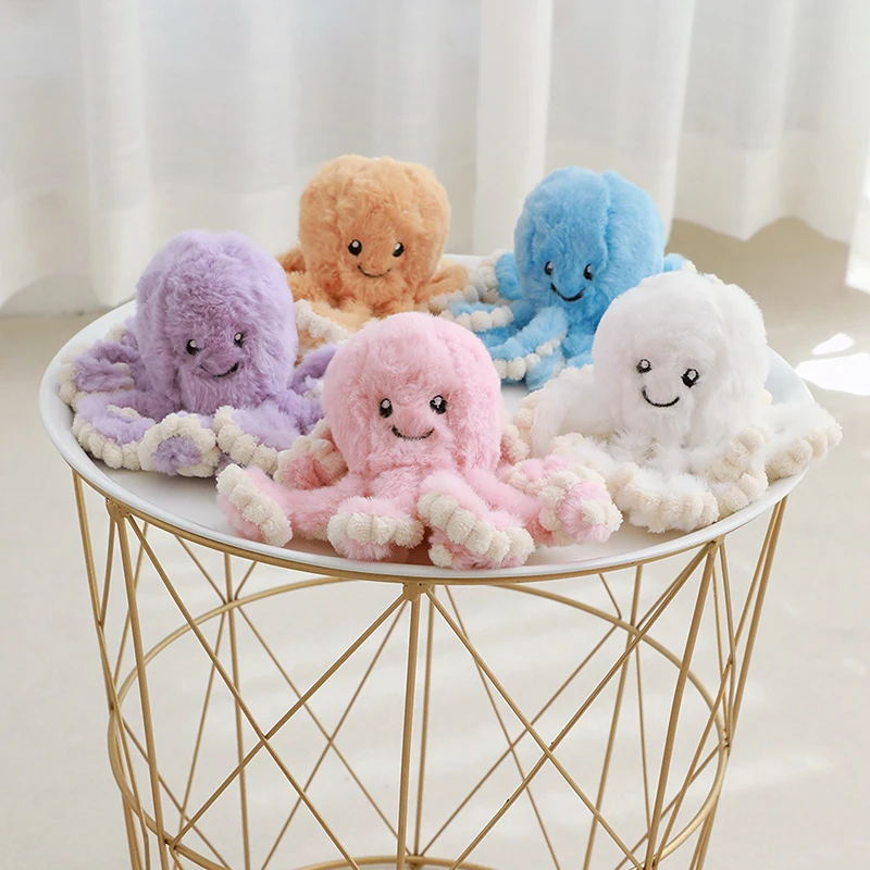 Simulation Octopus Doll Color Plush Toy Ocean Submarine Creature Squid Pet Sound Toy Decorative Ornaments Small Gifts Pet Toy