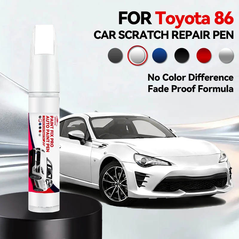 

Ручка-корректор для ремонта лакокрасочного покрытия Toyota 86 1990-2026, средство для удаления царапин, аксессуары для авто, черный, белый, серебристый, серый, синий, красный