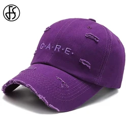 FS Vintage Purple Pink Baseball Cap For Men Women Cotton Stylish Street Snapback Hip Hop Caps Casual Golf Hat Gorras Hombre 2026
