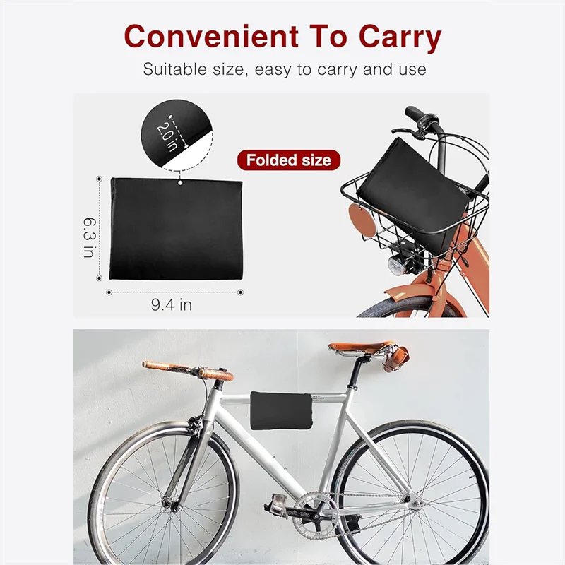 

A64T-Bike Cover Outdoor Waterproof Bicycle Covers Rain Sun UV Dust Cover With Lock Hole For Mountain, Road, Electric Bikes