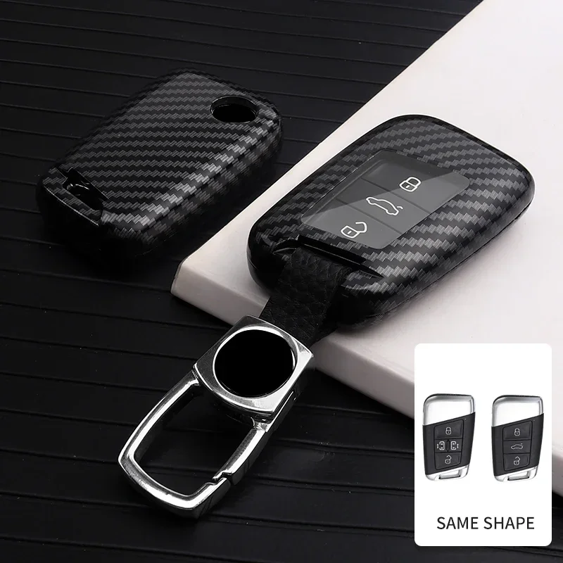 

Fashion New Carbon Fiber TPU Car Remote Key Bag Case Shell For For VW Volkswagen Passat Magotan B8 GTE CC Arteon 2019 2020 Acces